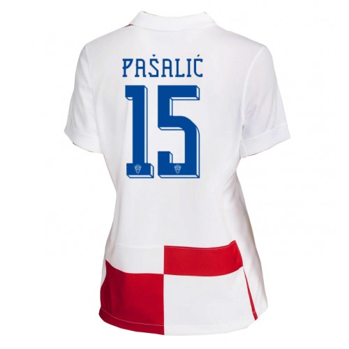 Hrvatska Mario Pasalic #15 Domaci Dres za Ženska EP 2024 Kratak Rukav